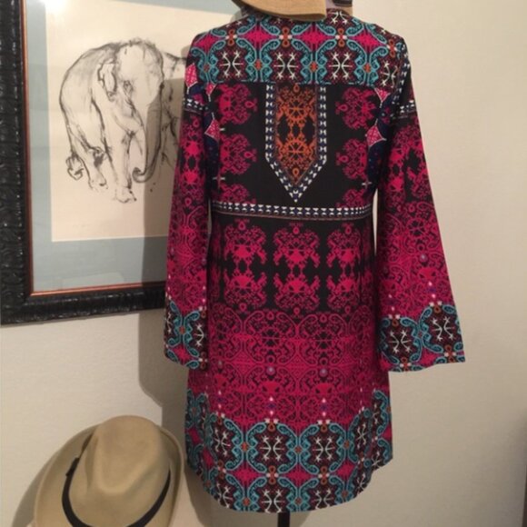 Lightweight long sleeve tunic dress - Picture 2 of 2